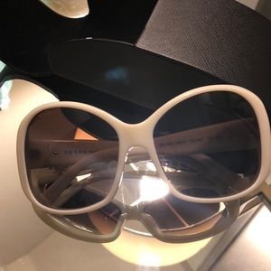 Prada white sunglasses spr 03m